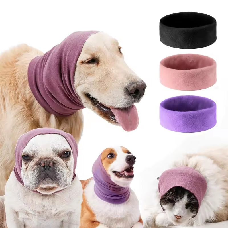 Black Pet Head, Ears & Neck Calming Muff - Pet Panache Boutique
