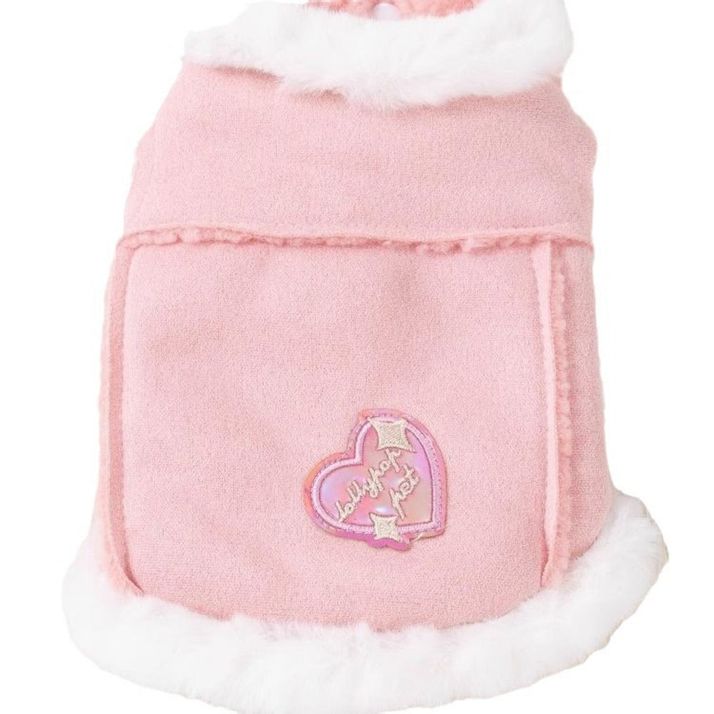 Suede Heart Vest - Pet Panache Boutique