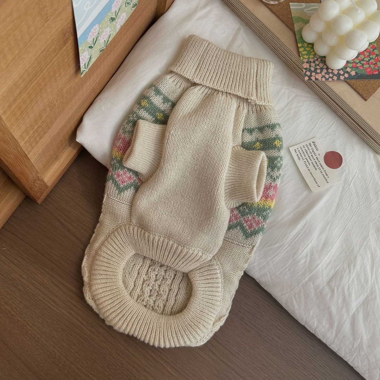 Pastel Striped Pattern Pet Sweater - Pet Panache Boutique