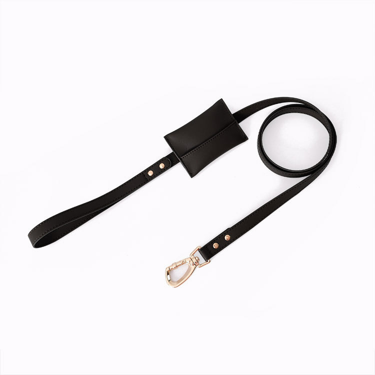 Black Leather Leash