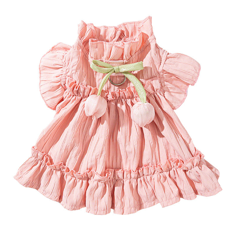 Blush Pink or Purple Lilac Tulip Pet Dress - Pet Panache Boutique