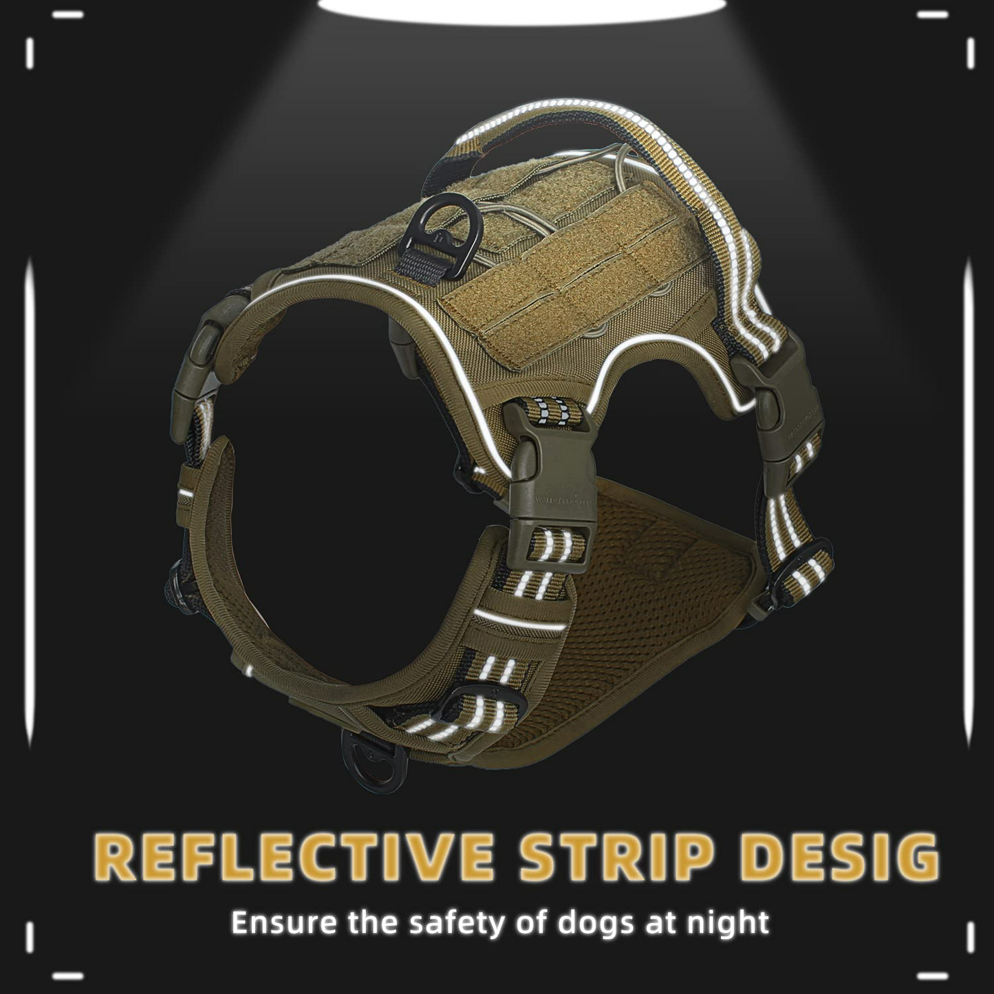 Tan Reflective No-Pull Pet Harness - Pet Panache Boutique