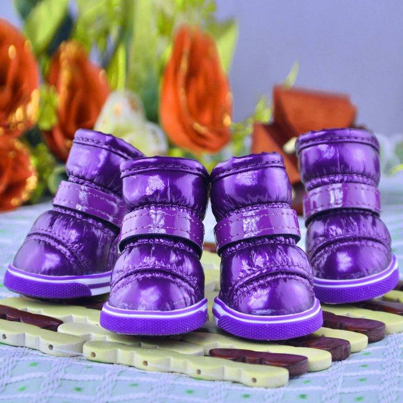 Silver & Blue Pet Boots - Pet Panache Boutique