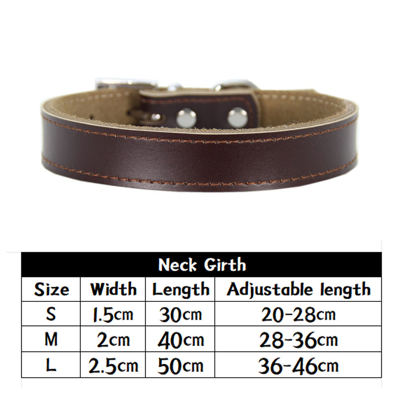 Brown Leather Pet Collar