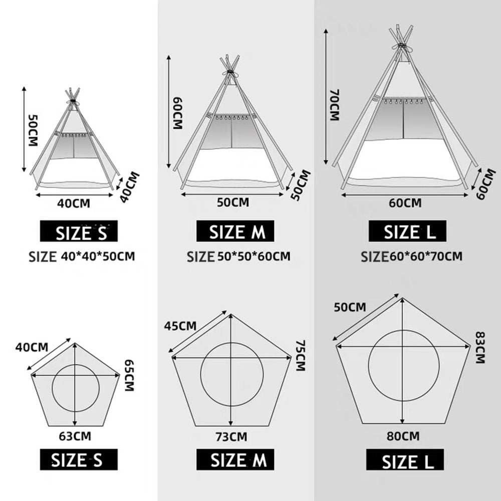 Apricot Orange Pet Teepee - Pet Panache Boutique