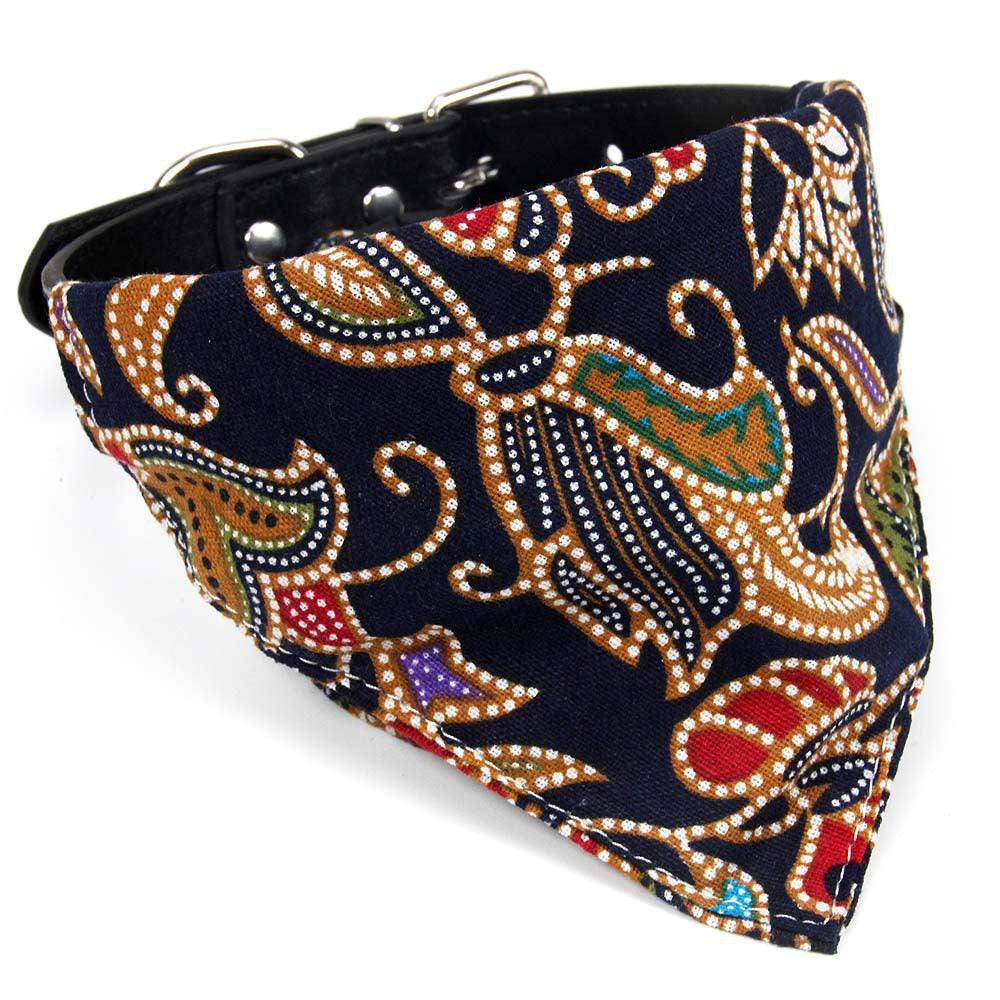 Black Paisley Pet Bandanna Collar - Pet Panache Boutique