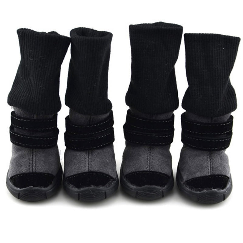 Black Tall Pet Dog Boots - Pet Panache Boutique