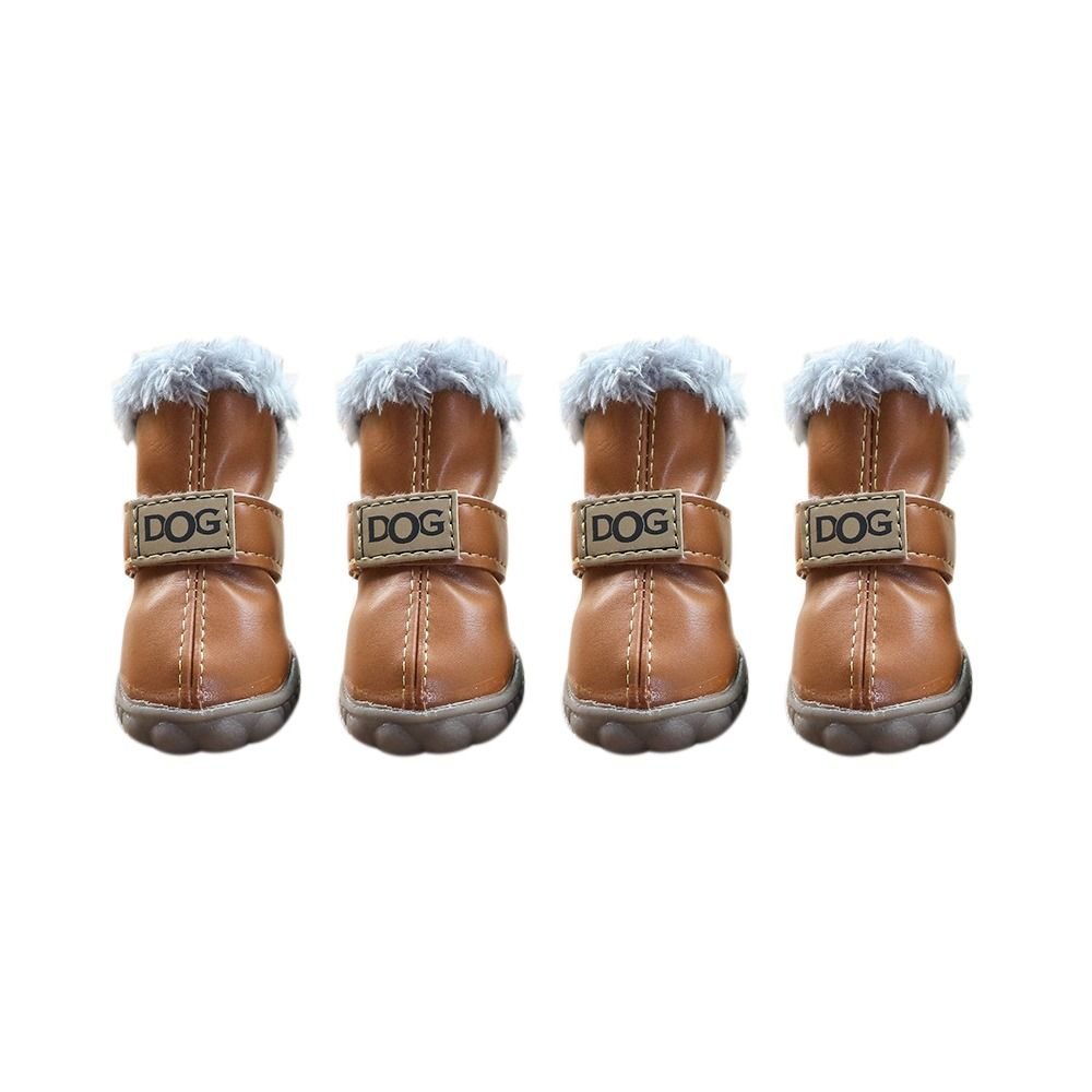 Brown "DOG" Pet Boots - Pet Panache Boutique
