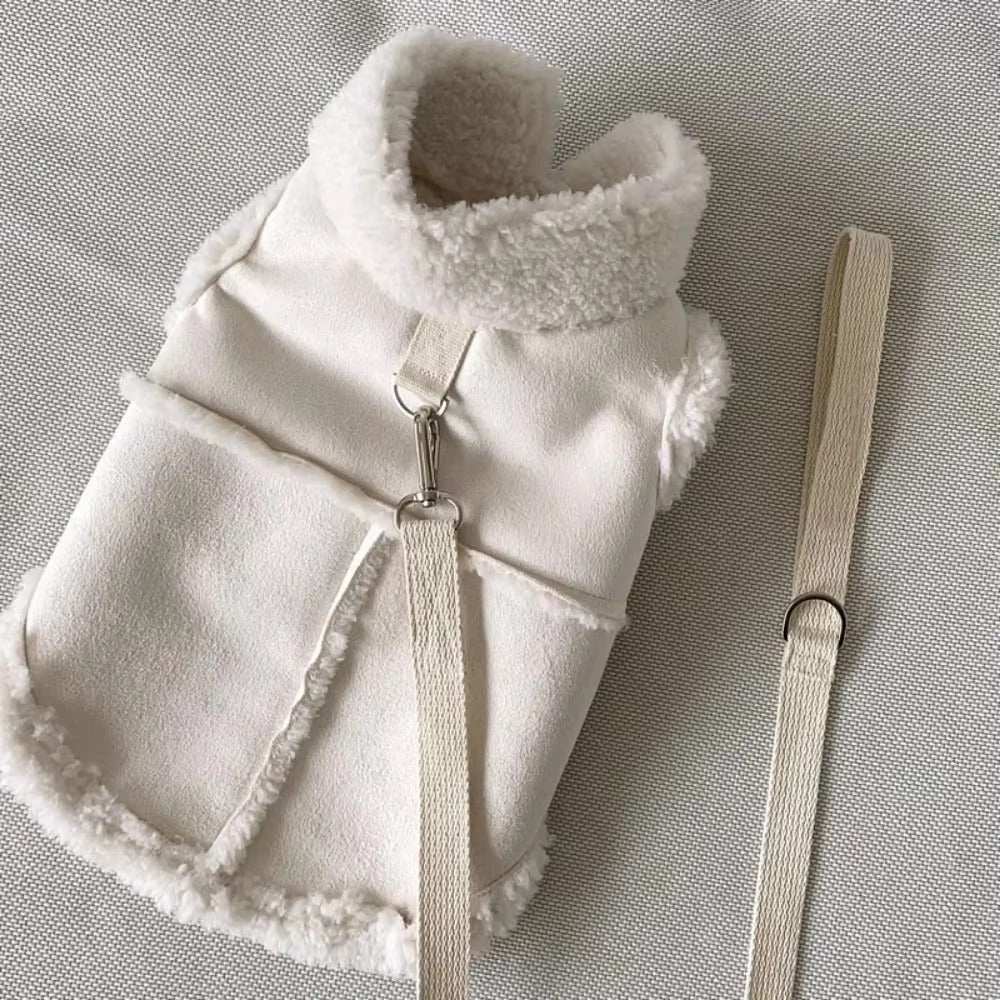 Caramel or Ivory Suede Pet Vest - Pet Panache Boutique