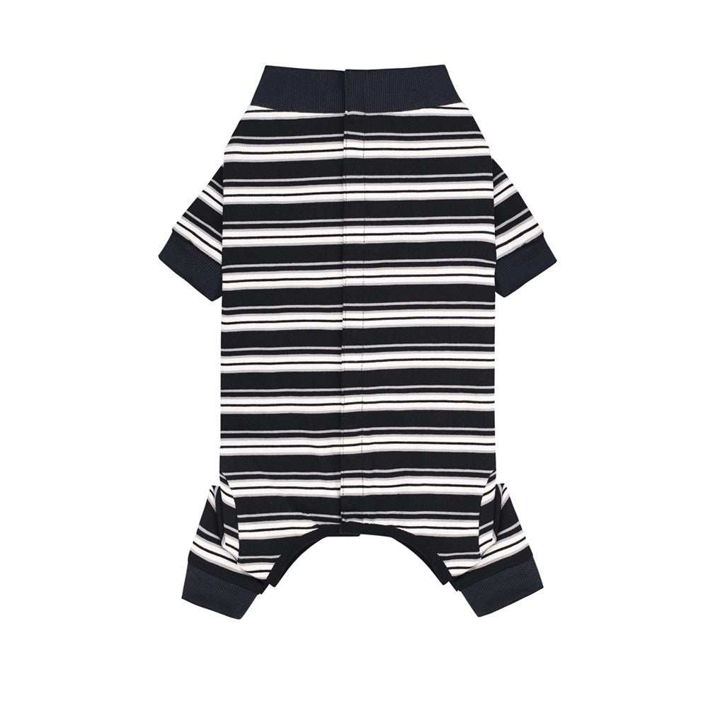 Navy Striped Pet Pajamas - Pet Panache Boutique