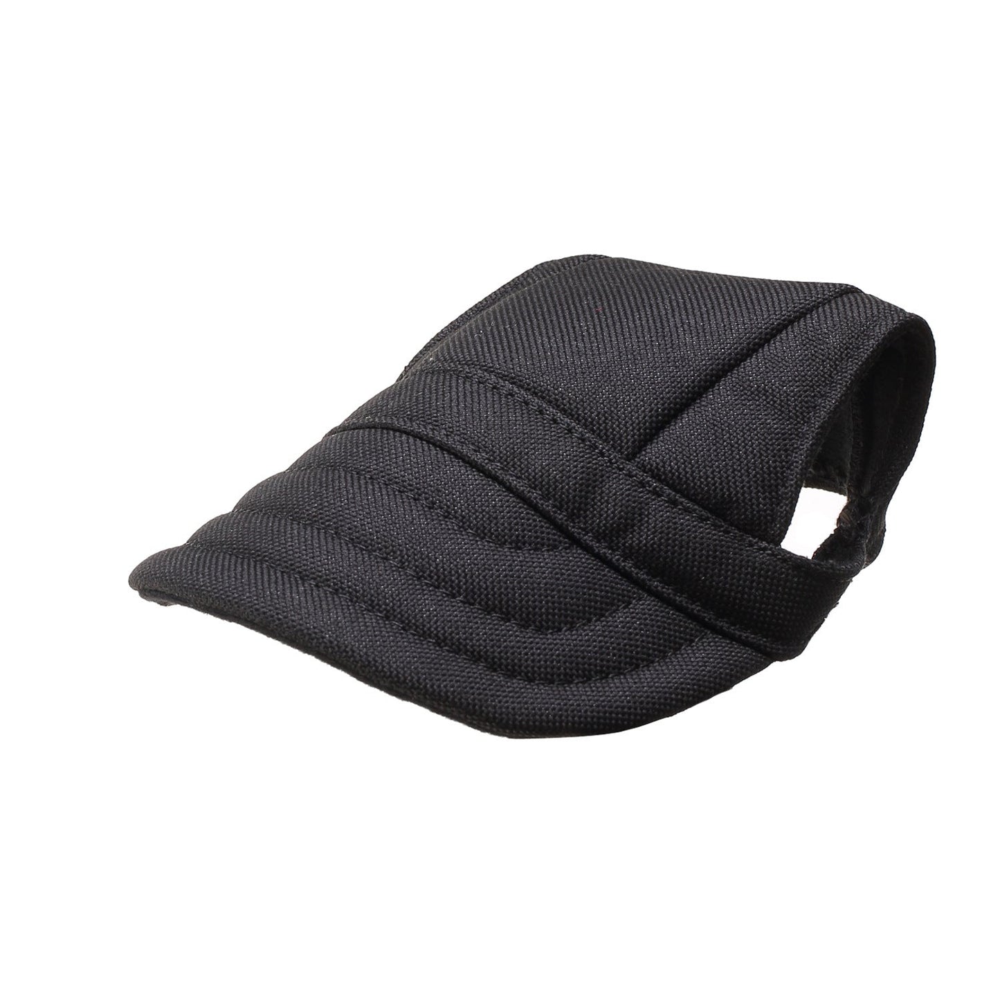 Personalized navy blue pet ball hat with embroidered design, suitable for small dogs or cats, from Pet Panache Boutique.