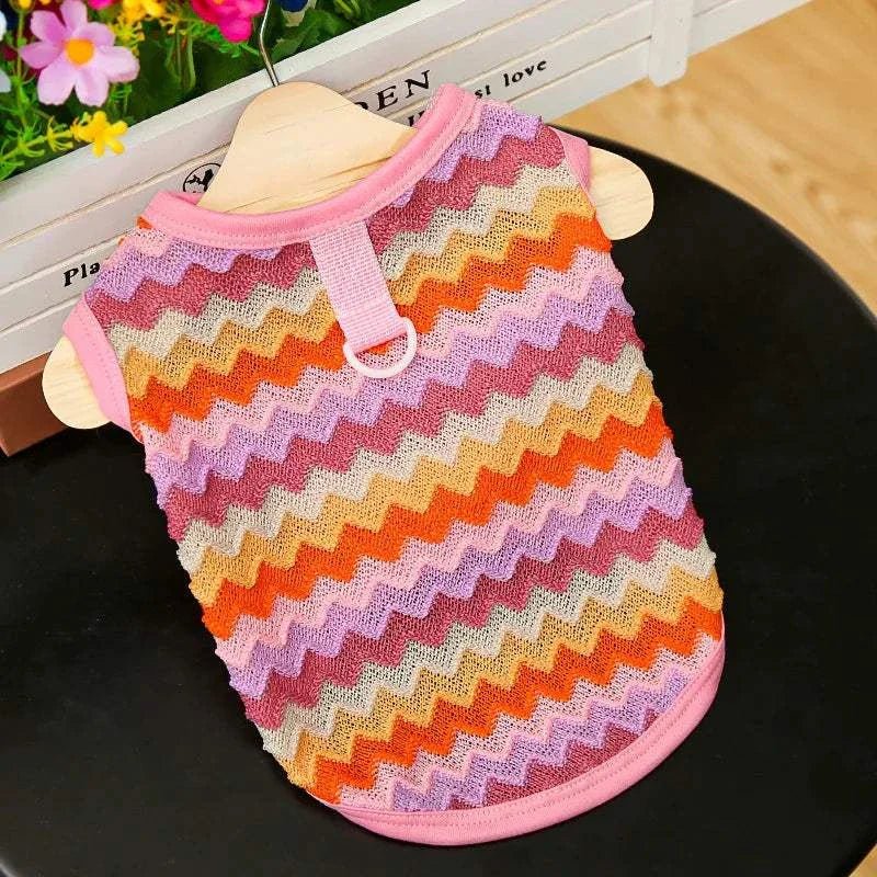 Pink Chevron Pet Sweater - Pet Panache Boutique