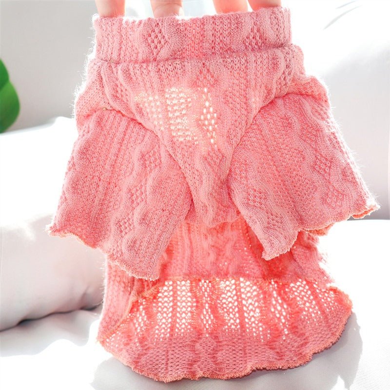 Pink Crochet Pet Shirt - Pet Panache Boutique
