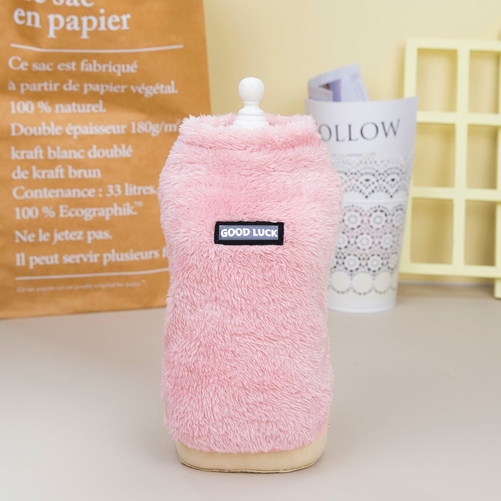 Pink Fleece Pet Vest - Pet Panache Boutique