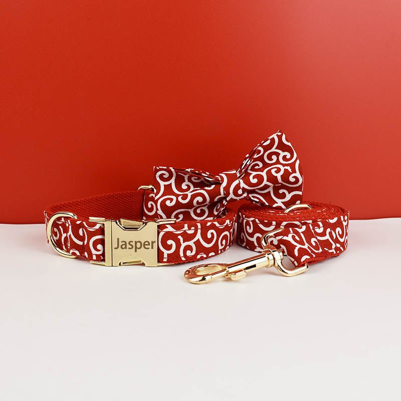 Red Scroll - Pet Panache Boutique