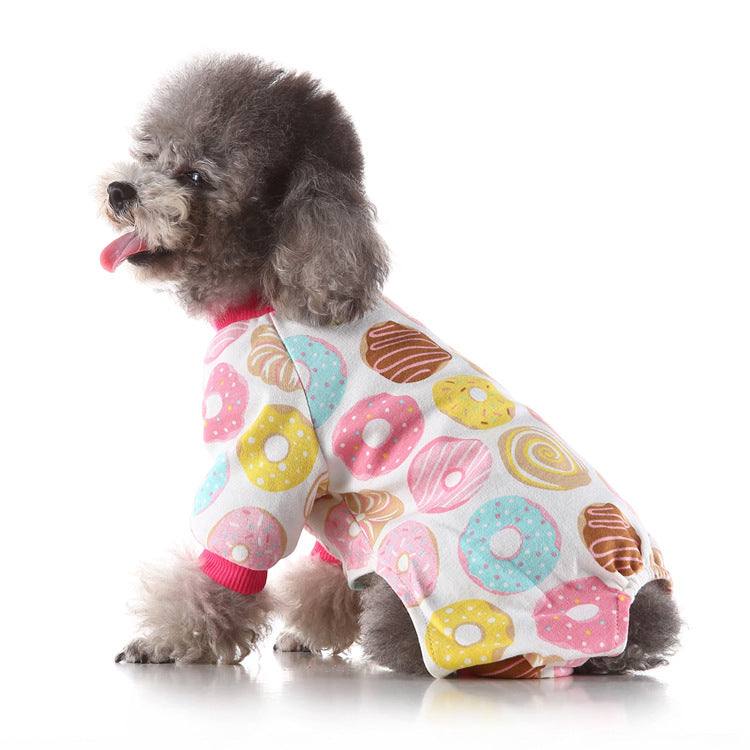 Sweet Doughnut Pattern Pet Pajamas - Pet Panache Boutique