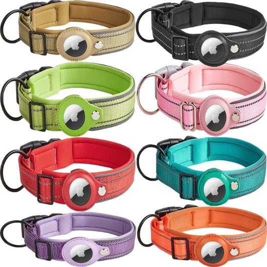 Colorful Pet Air Tag Collars with durable, comfortable design for secure pet tracking