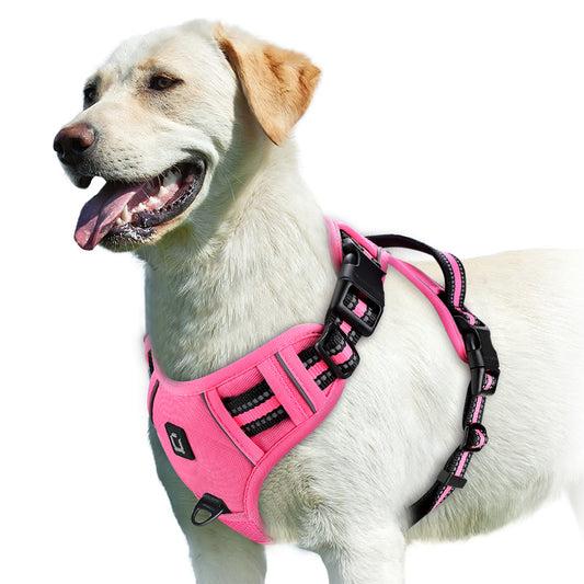 Pink Reflective No Pull or Choke Dog Harness