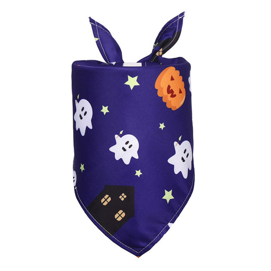 Ghostly Purple Halloween Pet Bandanna - Pet Panache Boutique