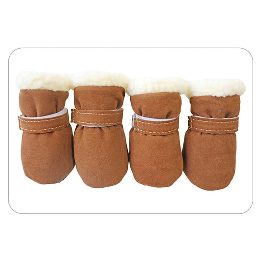 Brown or Black Suede Pet Boots