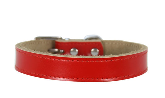 Red Leather Pet Collar