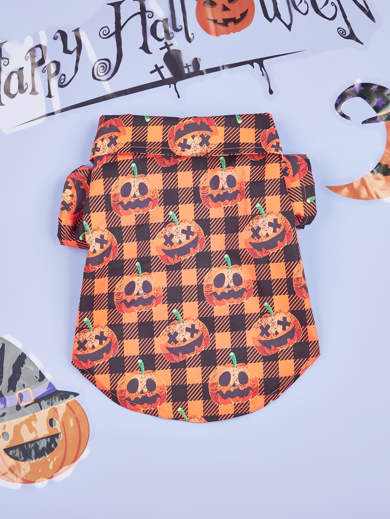 Plaid Collared Pumpkin Pet Shirt - Pet Panache Boutique