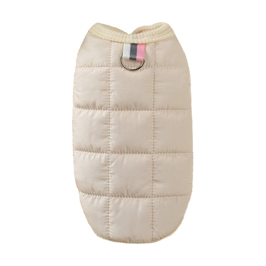 Beige or Pink Pet Quilt Pattern Shirt