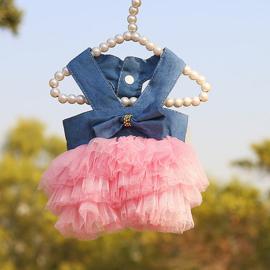 Blue & Pink Tutu Pet Dress - Pet Panache Boutique
