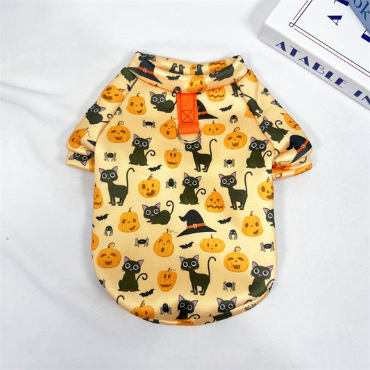 Black Cat Halloween Shirt - Pet Panache Boutique