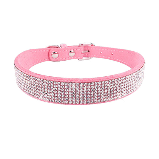Pink Rhinestone Pet Collar