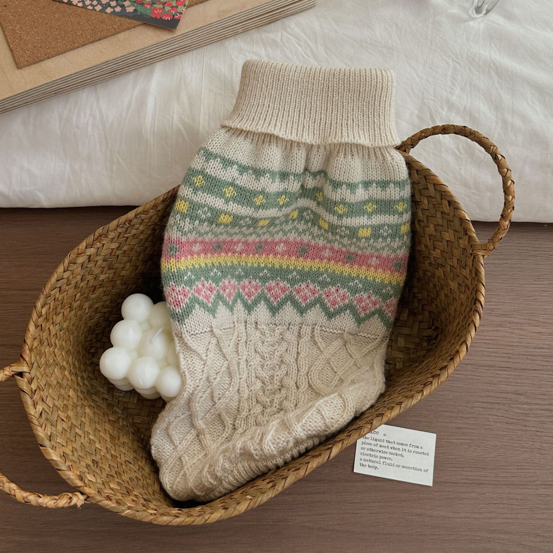 Pastel Striped Pattern Pet Sweater - Pet Panache Boutique