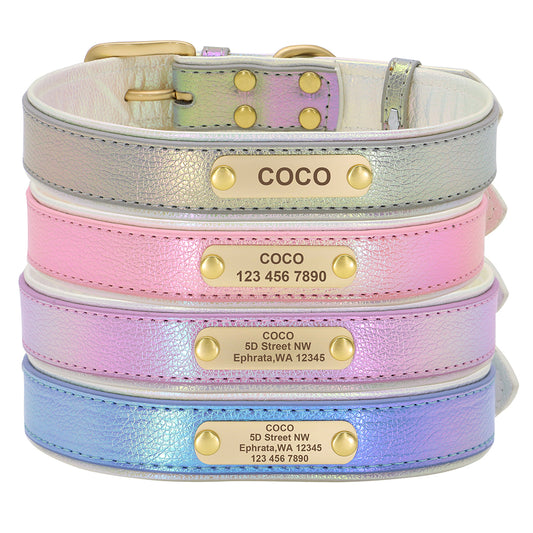 Personalized Iridescent Pet Collar
