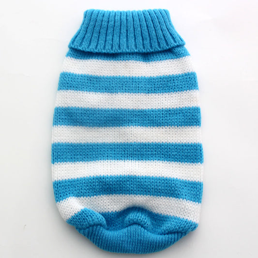 Blue & White Pet Sweater