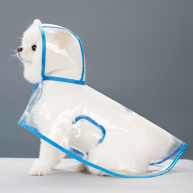 Clear Pet Raincoat with Color Trim - Pet Panache Boutique