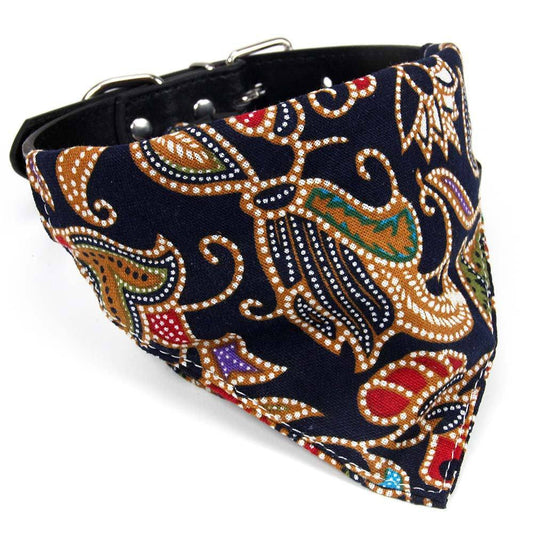 Black Paisley Pet Bandanna Collar - Pet Panache Boutique