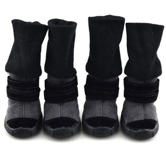 Black Tall Pet Dog Boots - Pet Panache Boutique