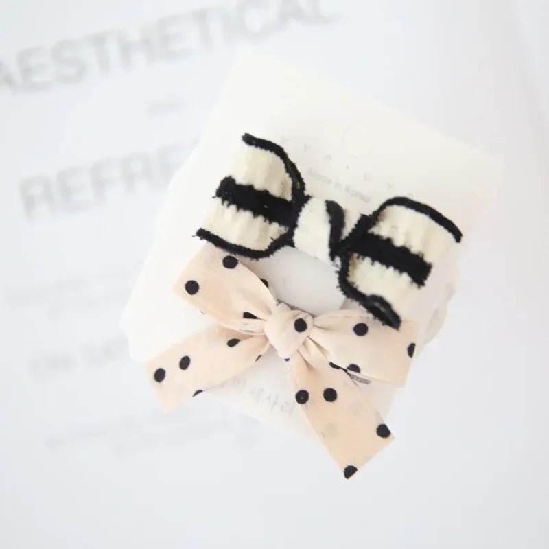 Black & White Pet Hair Bow Clips - Pet Panache Boutique
