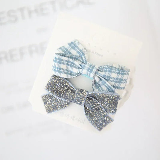 Blue Pet Hair Bow Clips - Pet Panache Boutique