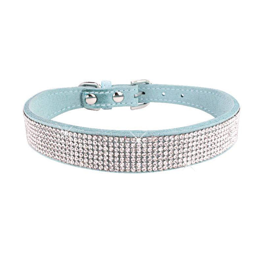 Blue Rhinestone Pet Collar - Pet Panache Boutique