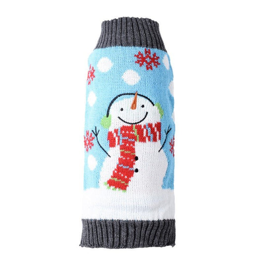 Blue Snowman Pet Sweater - Pet Panache Boutique