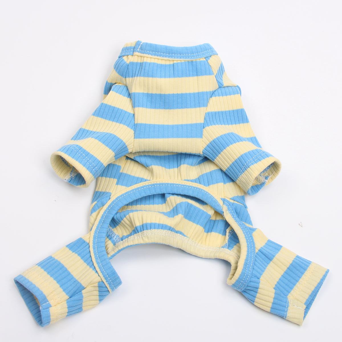 Blue Striped Pet Pajamas - Pet Panache Boutique