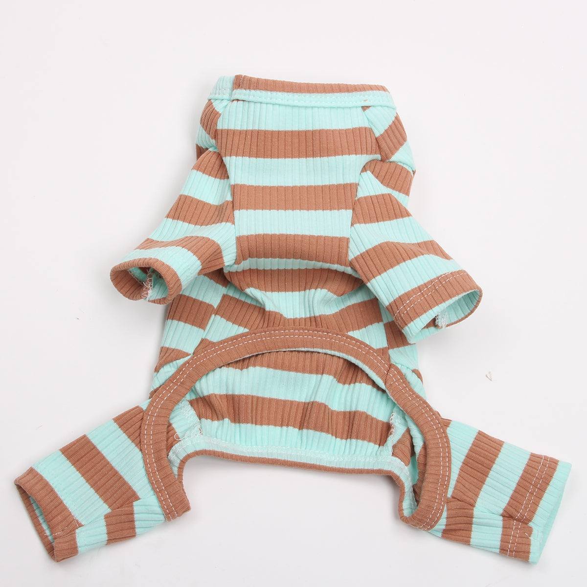 Blue Striped Pet Pajamas - Pet Panache Boutique