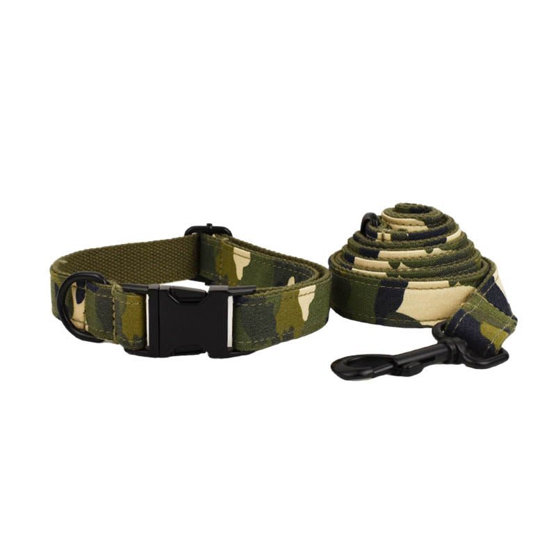 Camouflage Pet Dog Collar & Leash Set - Pet Panache Boutique