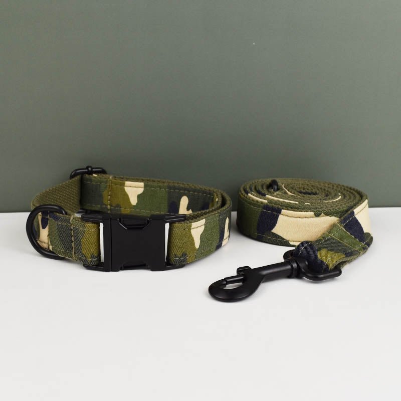 Camouflage Pet Dog Collar & Leash Set - Pet Panache Boutique
