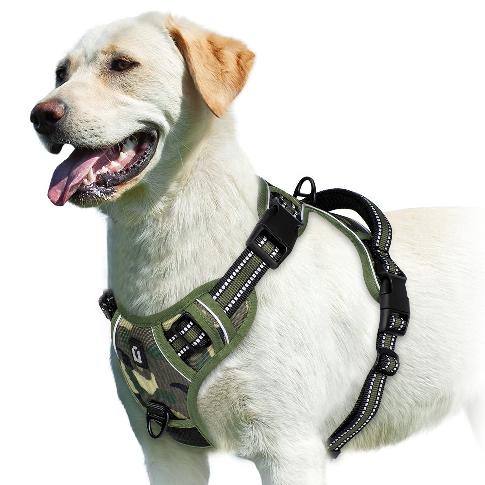 Camouflage Reflective No Pull or Choke Dog Harness - Pet Panache Boutique