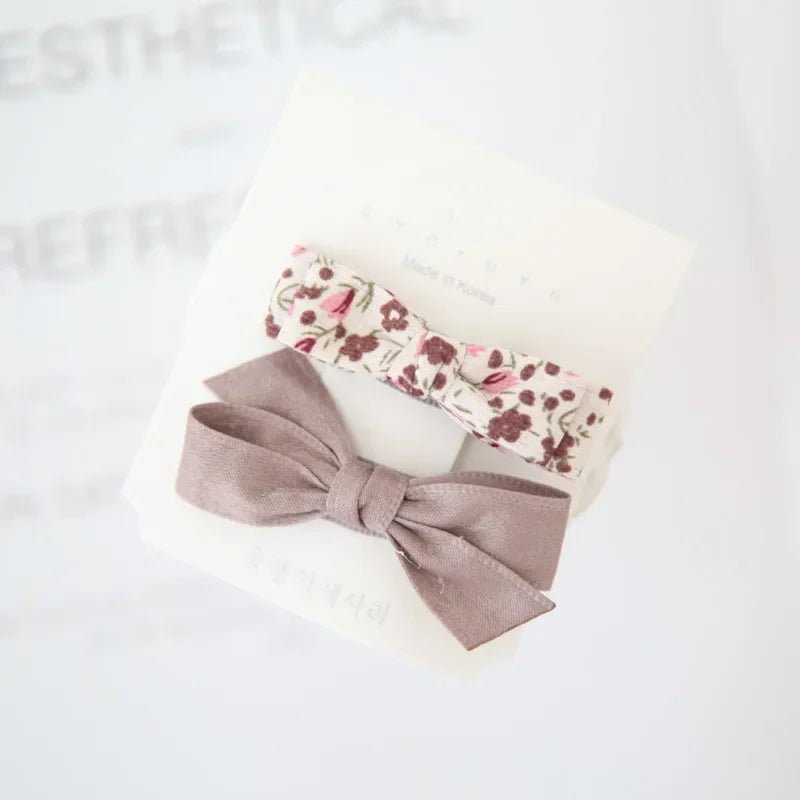 Caramel Plaid Pet Hair Bow Clips - Pet Panache Boutique