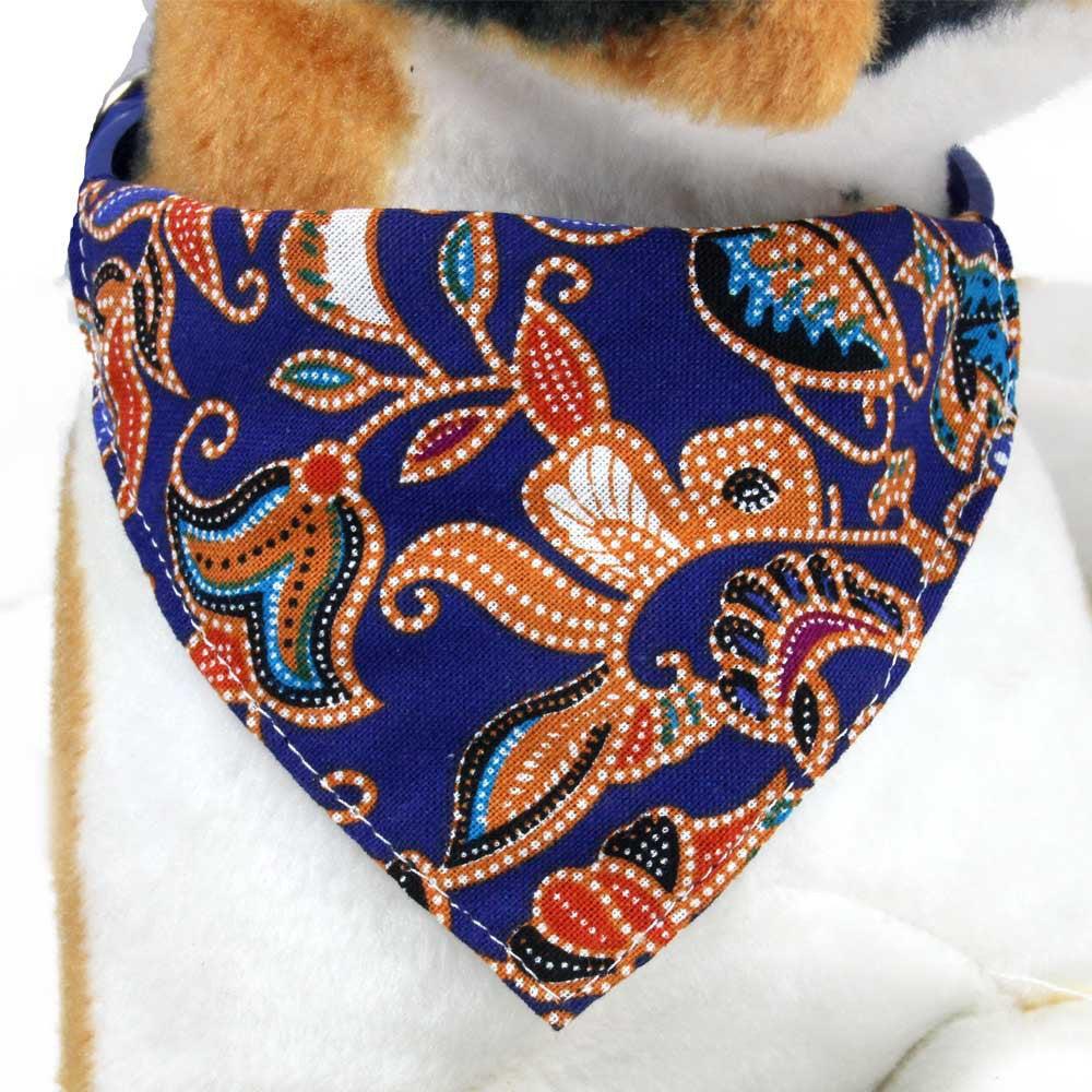 Cobalt Paisley Pet Bandanna Collar - Pet Panache Boutique