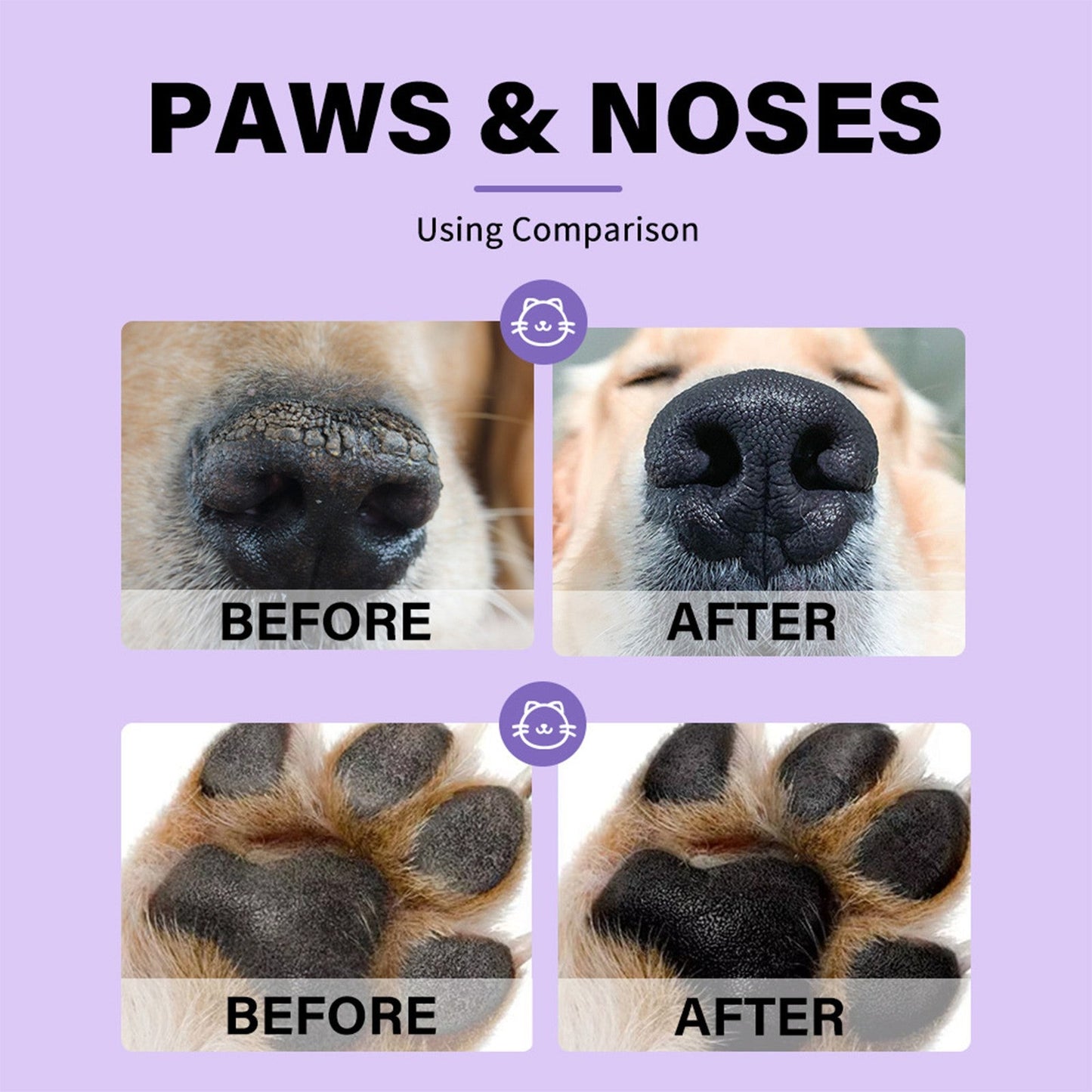 Coconut Paw & Nose Balm by Pet Panache Boutique in a jar, designed for pet grooming with a lick-safe formula.