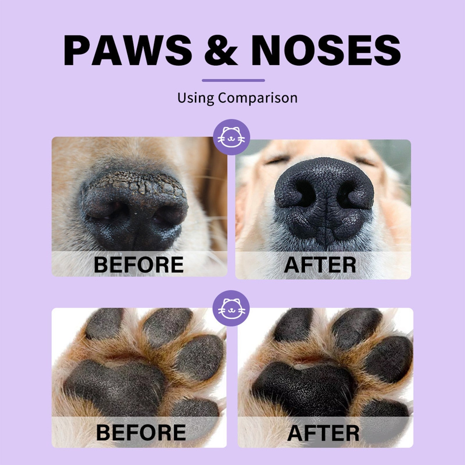 Coconut Paw & Nose Balm by Pet Panache Boutique in a jar, designed for pet grooming with a lick-safe formula.