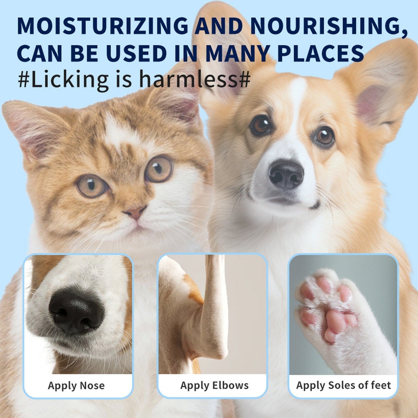 Coconut Paw & Nose Balm by Pet Panache Boutique in a jar, designed for safe use on pets' paws and noses.